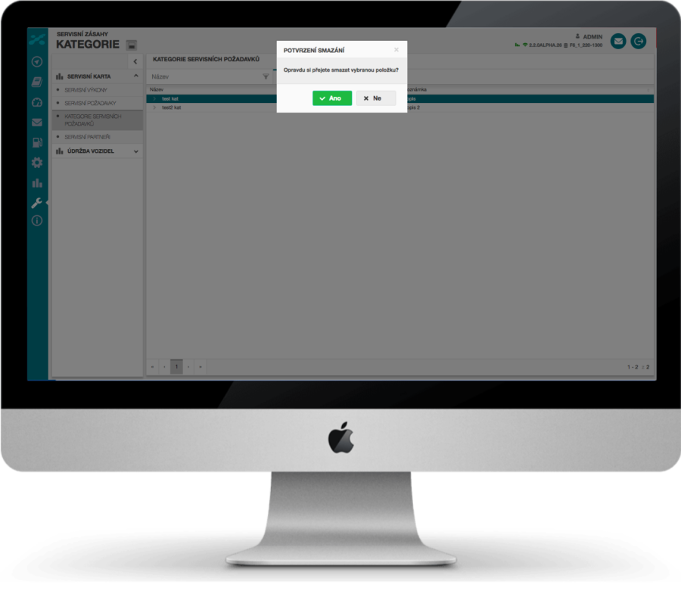 Service system for recording maintenance requirements and regular service events — screenshot 5
